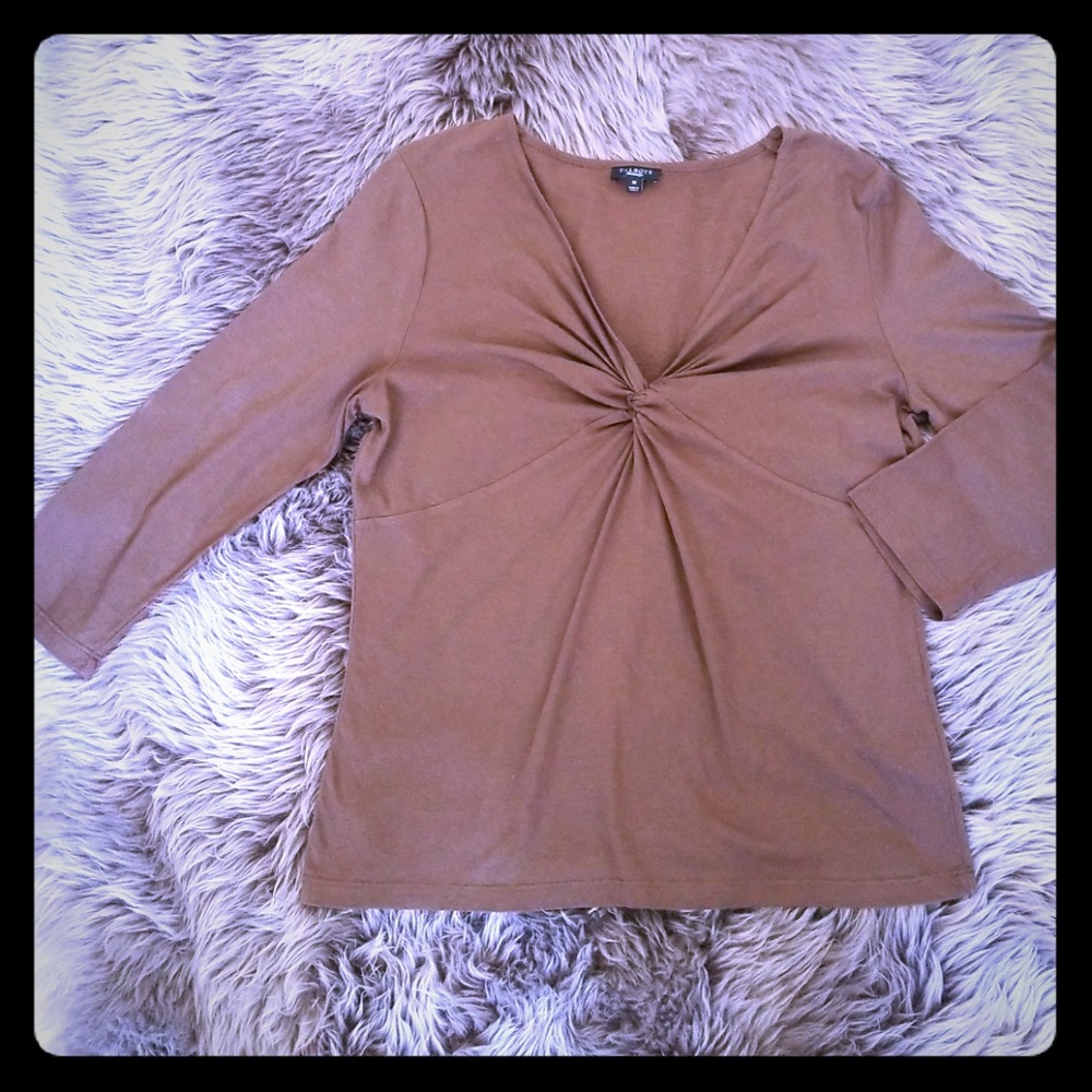Talbots twist vneck top